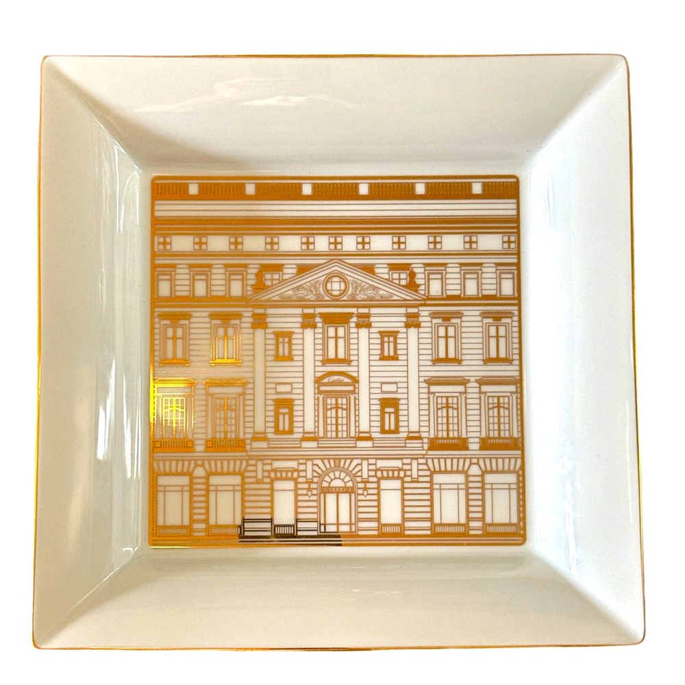 CARTIER: Cartier VIP RARE Fifth Ave Mansion Porcelain Tray Sz: 9 3/4 x 9 3/4